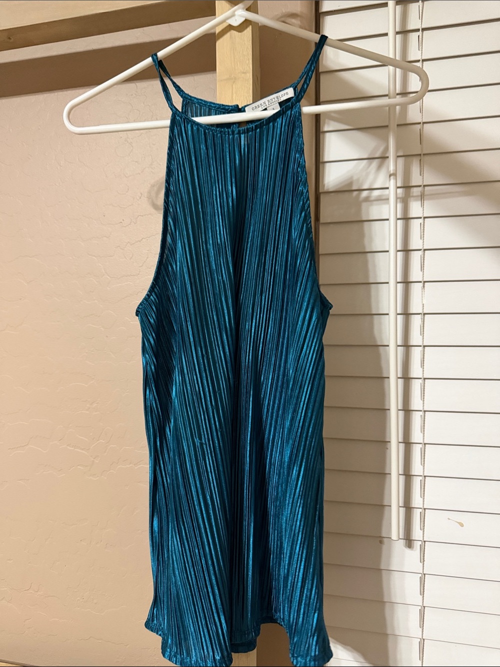 Green Envelope Teal Top